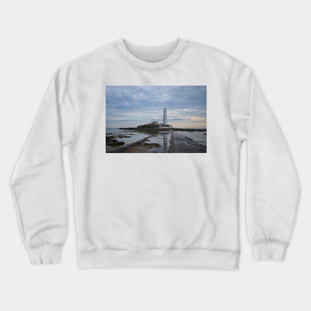 Reflecting on St Mary's Island Crewneck Sweatshirt by Violaman